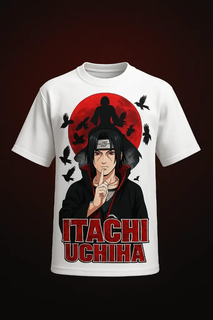 Custom Print T-Shirt White (Itachi-MS)