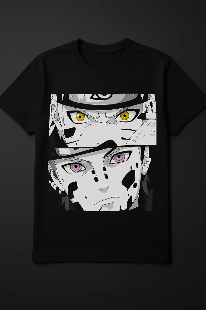 Custom Print T-Shirt Black(Naruto-Pain)