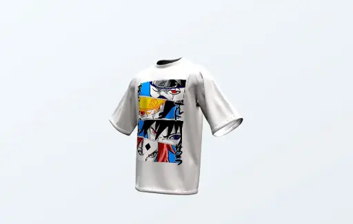Custom Print T-Shirt White (Naruto Shippuden)